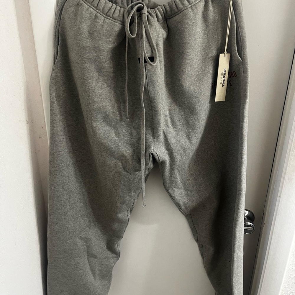 Mens Essentials Fear of God Grey Sweats